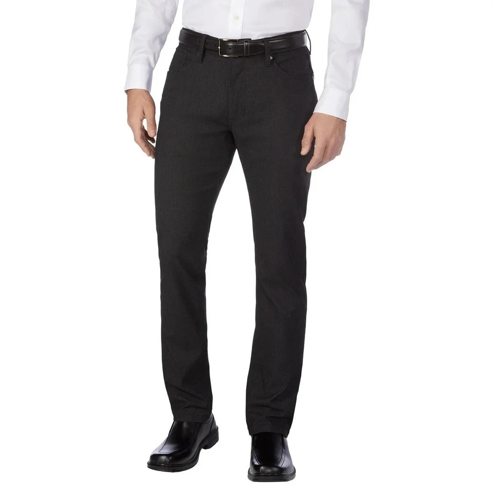 Urban Star Men's Stretch Relaxed Fit Straight Leg Pants, Black, Size: 40x32, New